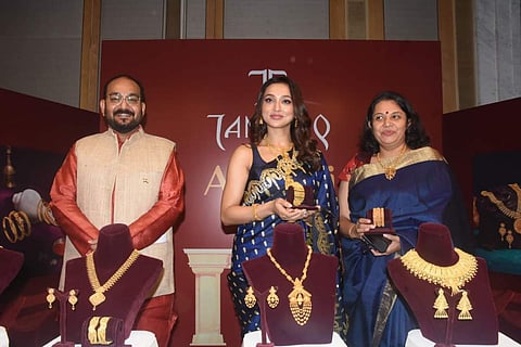 Mimi Chakraborty launches Tanishq festive collection Jewellery Aishani