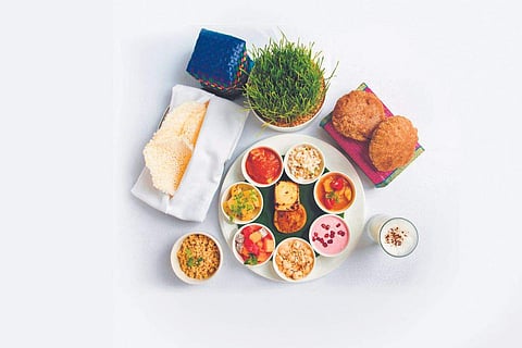 ITC Grand Chola offers a special thali during the festive season, perfect for Navratri celebrations, ensuring a delicious and festive meal for guests