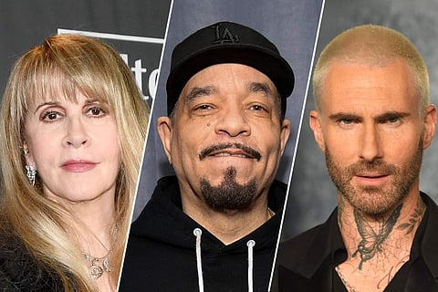 Stevie Nicks, Ice-T and Adam Levine