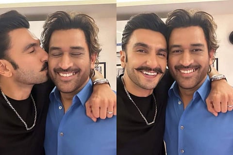 Ranveer Singh and Mahendra Singh Dhoni