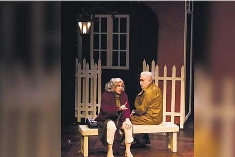 Naseeruddin Shah and Ratna Pathak Shah in a scene from the Old World | Urmimala Bandyopadhyay.