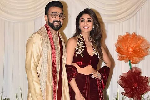 (L-R) Raj Kundra, Shilpa Shetty