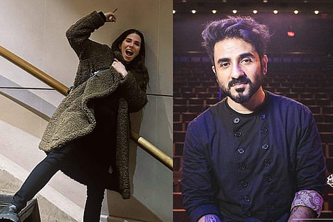 In frame: Karla Souza (L), Vir Das (R)