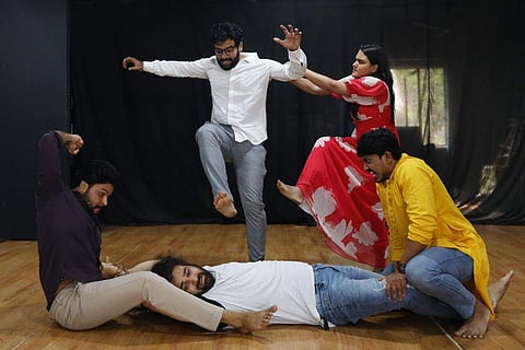 Actors rehearsing Namo Namah