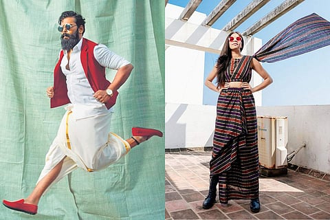 Quirky sillhouettes by couturier Purushu Arie