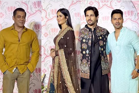 In frame: Salman Khan, Katrina Kaif and Sidharth Malhotra with Varun Dhawan