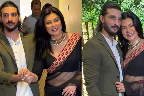 Sushmita, Rohman hold hands at Diwali party