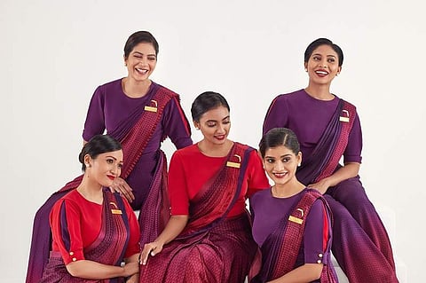 Air India new uniforms cabin crew