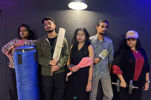(L-R): Samhita, Saket, Charul, Bhargava and Neha
