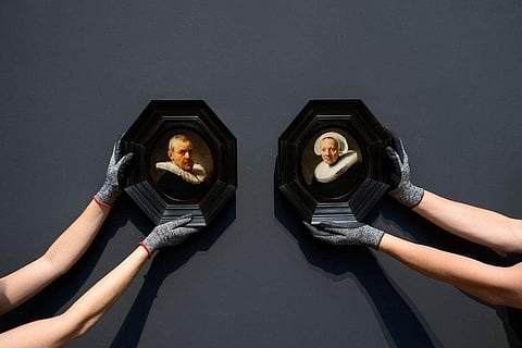 In frame: Rembrandt’s portraits of Jan and Jaapgen are displayed at the Rijksmuseum in Amsterdam