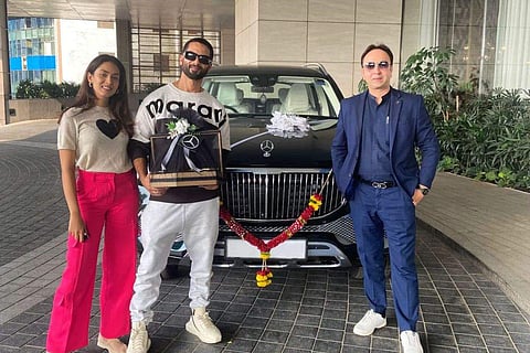 In frame: Shahid Kapoor and Mira Rajput with the new car