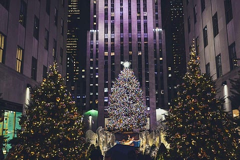 In frame: NYC during Christmas