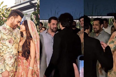 In frame: Arbaaz Khan with Sshura Khan (L), Salman Khan (R)