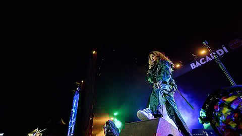 In frame: Rapper M.I.A. performing on Day 2 of NH7 Weekender