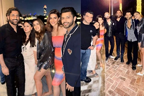 In frame: MS Dhoni with Kriti Sanon and others
