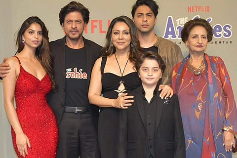 Shah Rukh Khan and his family at 'The Archies' premiere