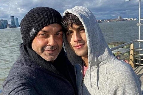 In frame: Bobby Deol with Aryaman Deol