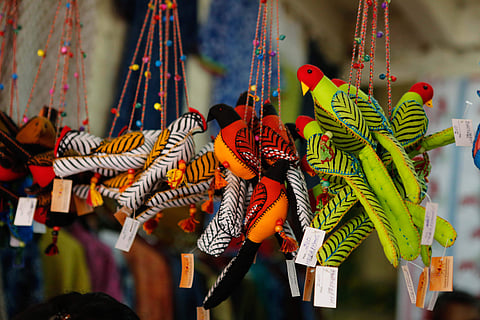 Visitors can expect a wide range of hand-made artisanal products like paper stationery, traditional silk saris