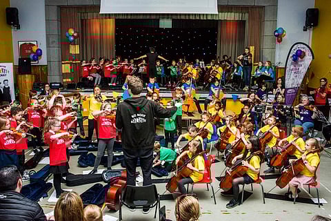 Sistema Scotland’s Big Noise in rehearsal