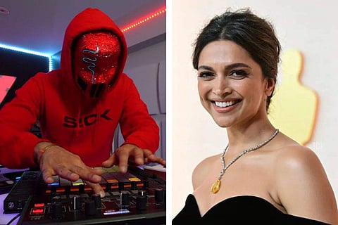 (L-R) DJ Sickkick, Deepika Padukone