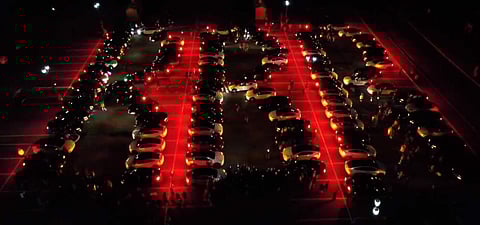 Hundreds of Tesla owners took part in this event