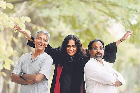 Michael Muthu, Akhila Ramnarayan and Freddy Koikaran (Pic: R Satish Babu)