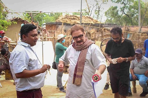 Shooting still from Bhagwan Bharose