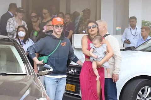 In Frame: Priyanka Chopra and Nick Jonas with daughter Malti in Mumbai