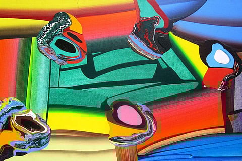 A painting on the exhibition