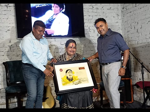Owners of Chapter 2 honouring Usha Uthup with the Hall of Fame