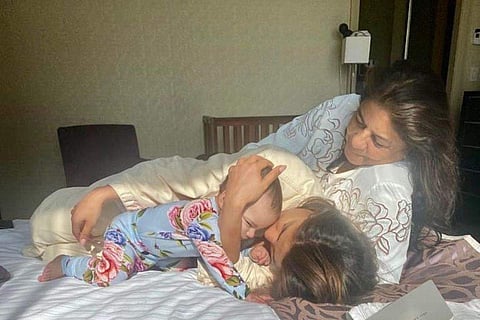 Priyanka Chopra with Marie Malti and Madhu Chopra