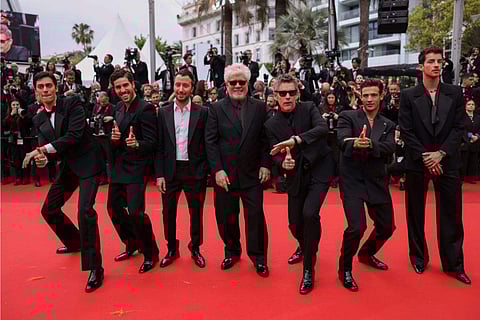 Ethan Hawke with Pedro Almodovar and others at Cannes 2023