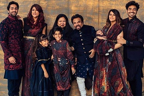 Acharya P Khurana with his family
