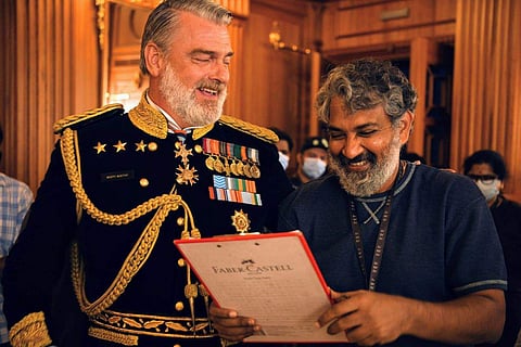 Ray Stevenson with SS Rajamouli