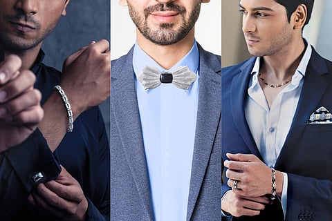 Bracelets, rings, cufflinks and bow tie piecs from VBJ