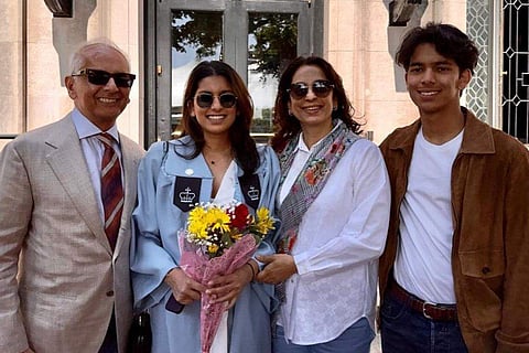 Juhi Chawla with her family