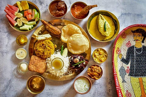 Jamai Sasthi spread at Ilish Truly Bong