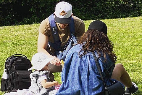 Priyanka Chopra with Nick Jonas and Malti Marie