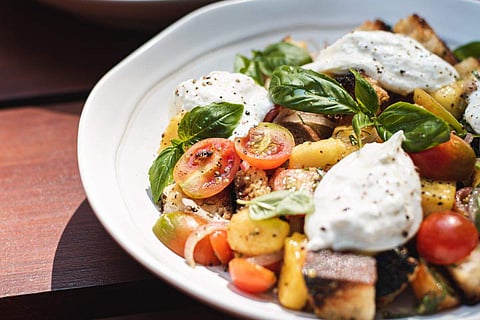 In frame: Tuscan Salad