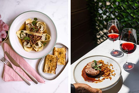 Dishes from the menu