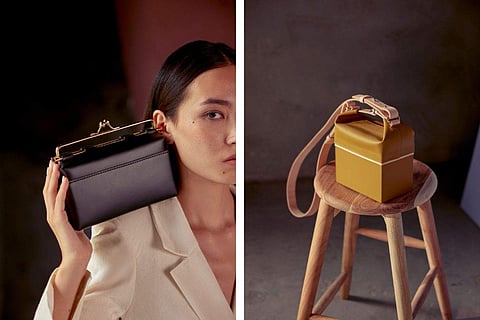 (L-R) Kiss Lock bag, The Narvik – bags from the collection