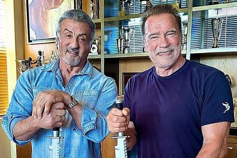 Sylvester Stallone and Arnold Schwarzenegger