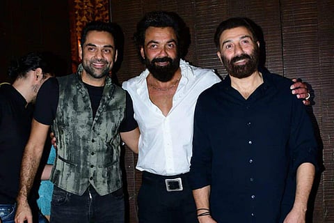 Suuny Deol with Bobby Deol and Abhay Deol