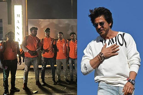 Swiggy delivery guys outside Mannat