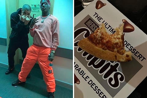 Yachty wrote, “Selling this Drake bit slice of pizza for 500k”