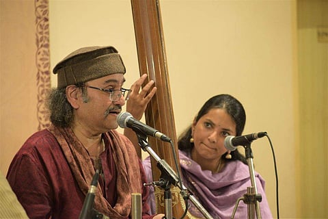In frame: Raghunandan Panshikar and Radhika Joshi