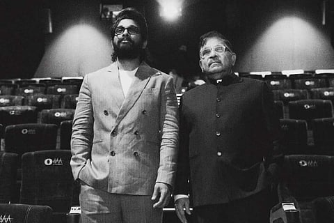 Allu Arjun with Allu Aravind