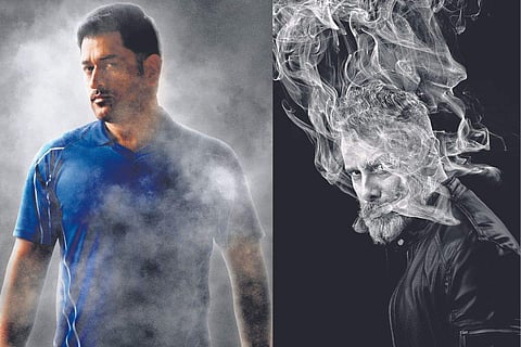 Campaign shoot with MS Dhoni; and Vikram as clicked by G Venket Ram