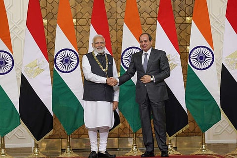 PM Modi with Egyptian President Abdel Fattah El-Sisi