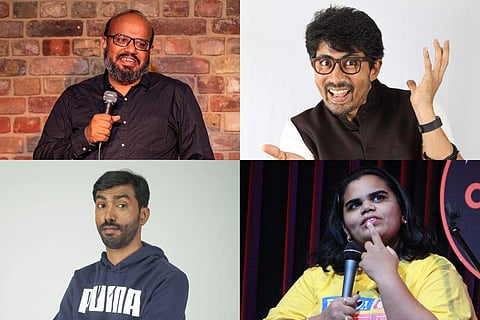 Stand-up comedians Praveen Kumar, Karthik Kumar, Manoj Prabhakar, Syama Harini